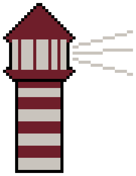 Pixel art lighthouse